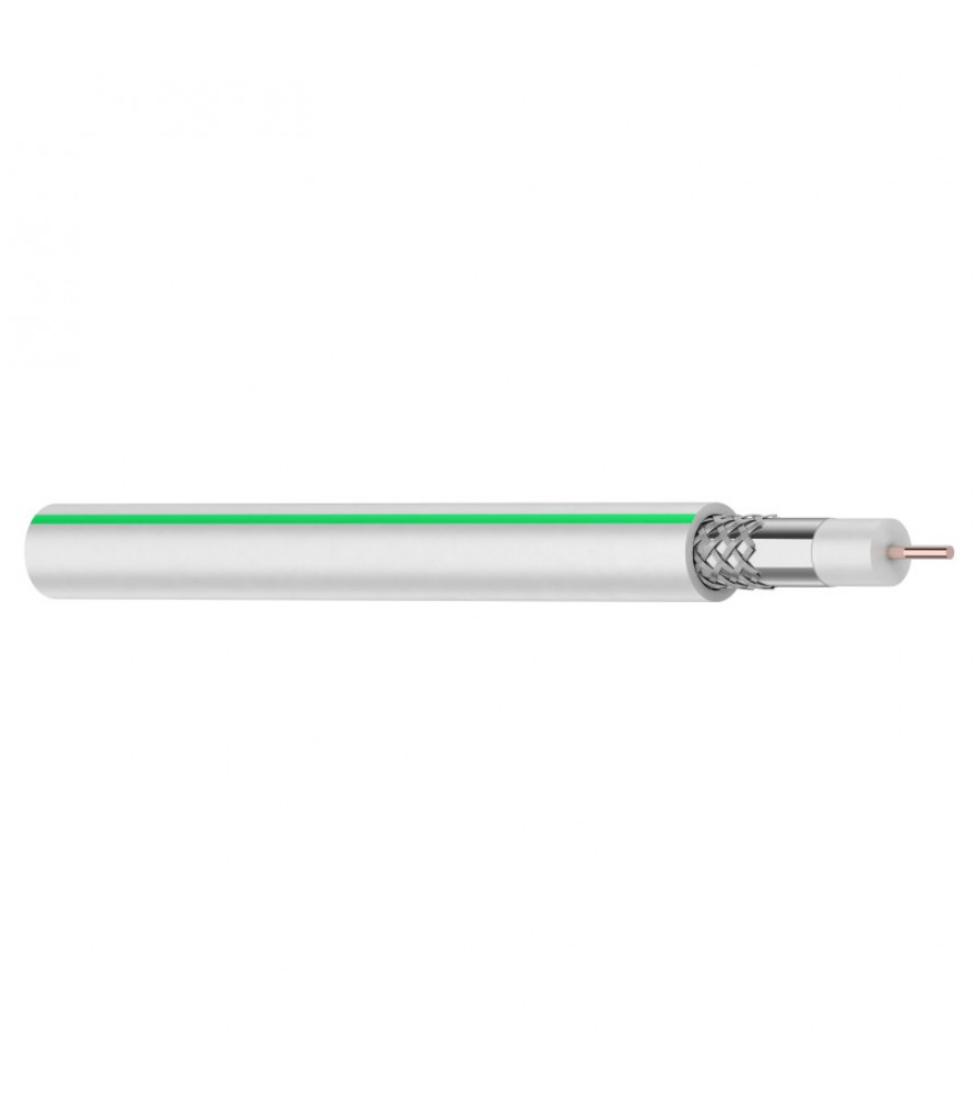 SAT 703 B, 75 Ом, Cu/(оплётка Cu 75%), PVC, цвет белый, бухта 100 м